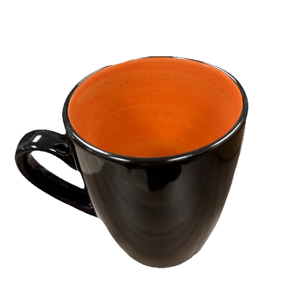Black and Orange Stoneware Mug - Home VSS‎ Microwave & Dishware Safe